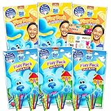 Blues Clues Party Favors Packs ~ Bundle Includes 6 Sets with Blue's Clues and You! Stickers, Coloring Books and Crayons (Blues Clues Party Supplies)