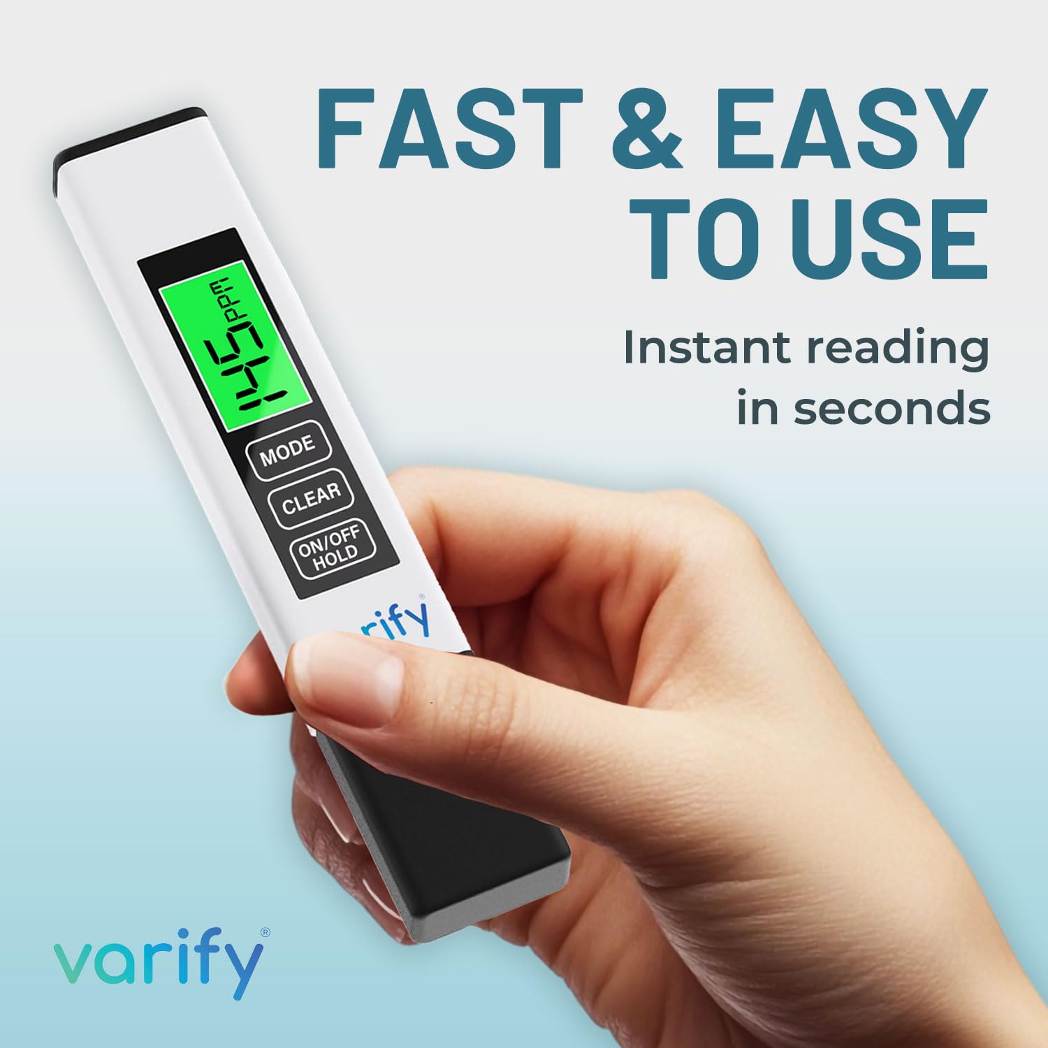 Testeur D'Eau Numérique 4 En 1 Varify Pour Eau Mesures Précises De 0 À 9990 Ppm, Conductivité Électrique Et Température. Conçu Pour Les Professionnels, Facile À Utiliser Pour Tous. Lot De 2.