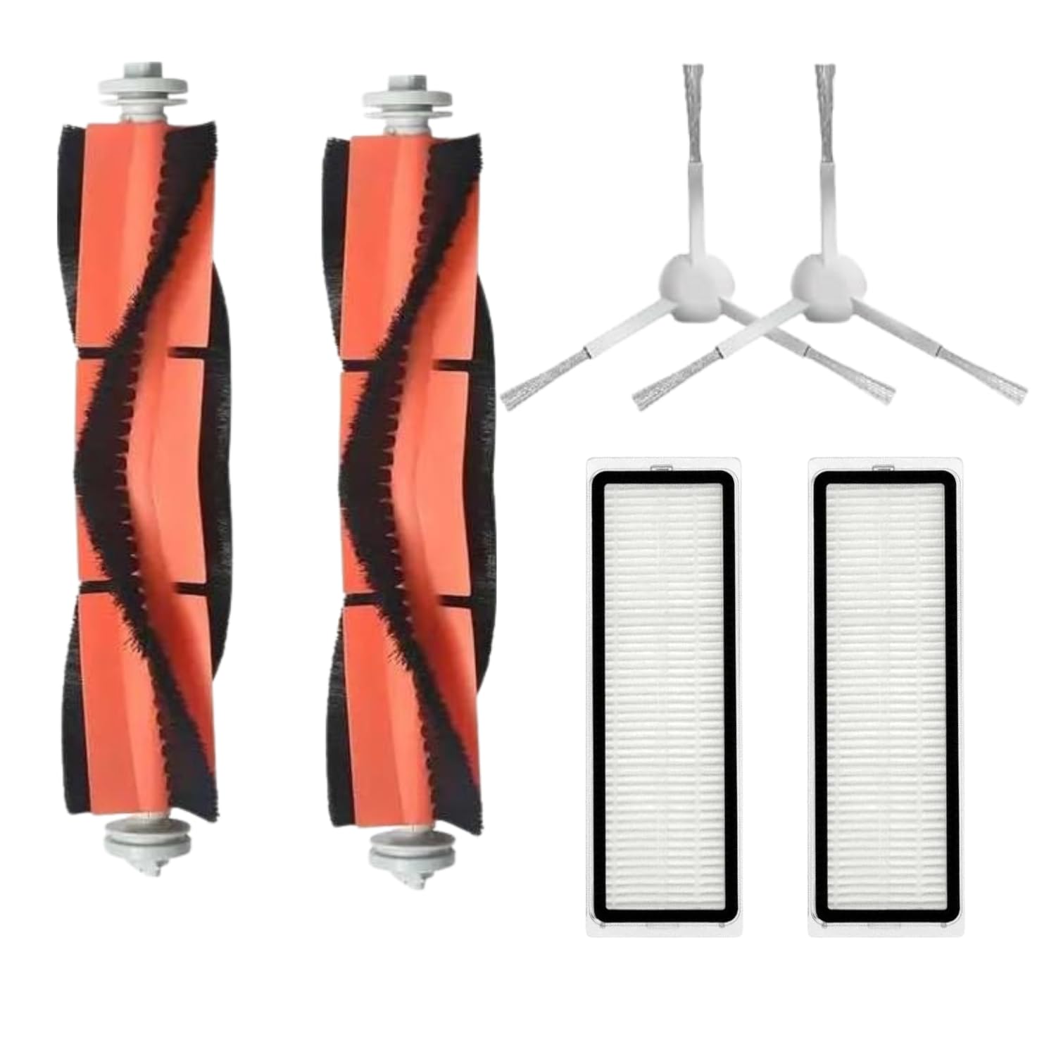 Roboparts® Kit of 2 Main Rollers, Brushes and Replacement Filters for the Dreame D10 Plus/L10 Plus/Z10 Pro Robot Vacuum Cleaner
