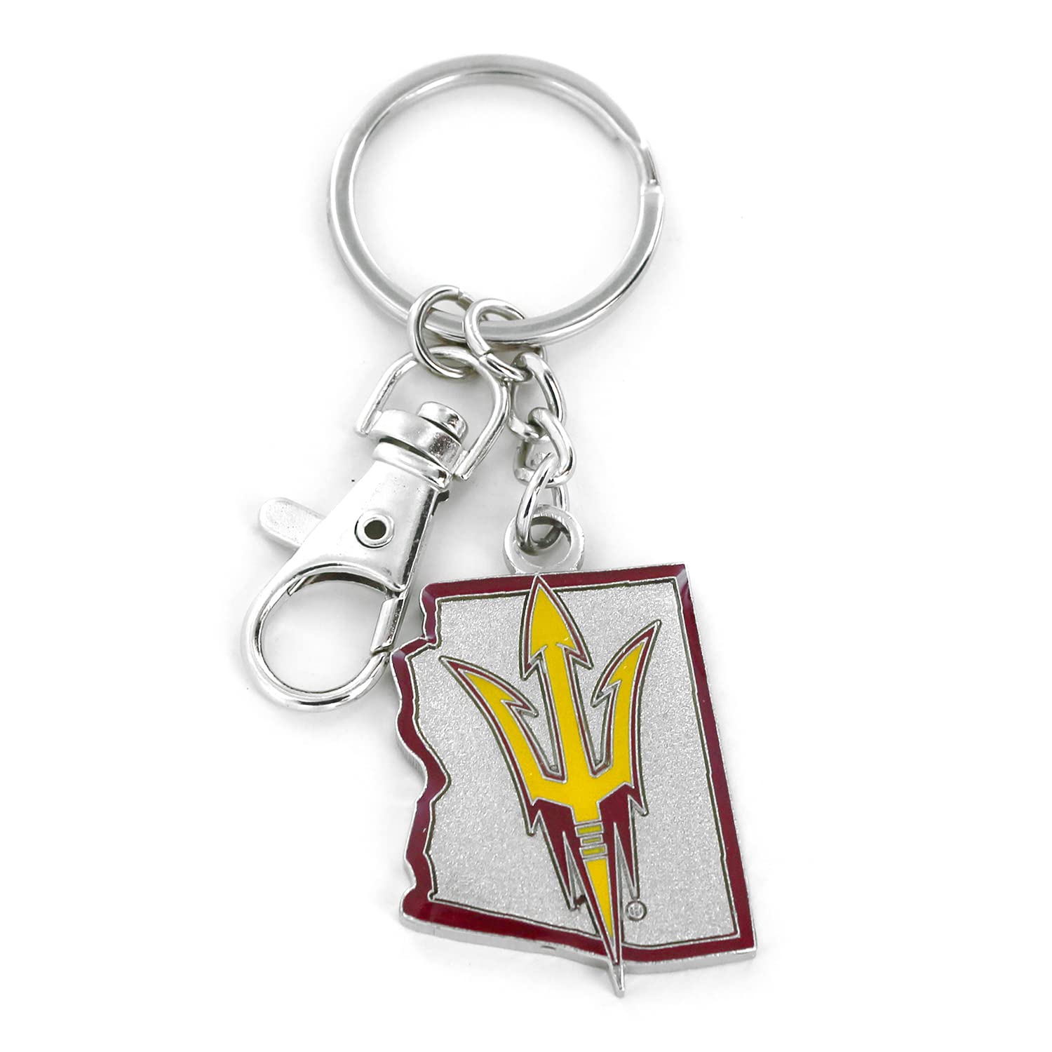 Aminco Team State Keychain - Heavyweight Metal Carabiner Clip With Home State Design For Sports Fans - View #3