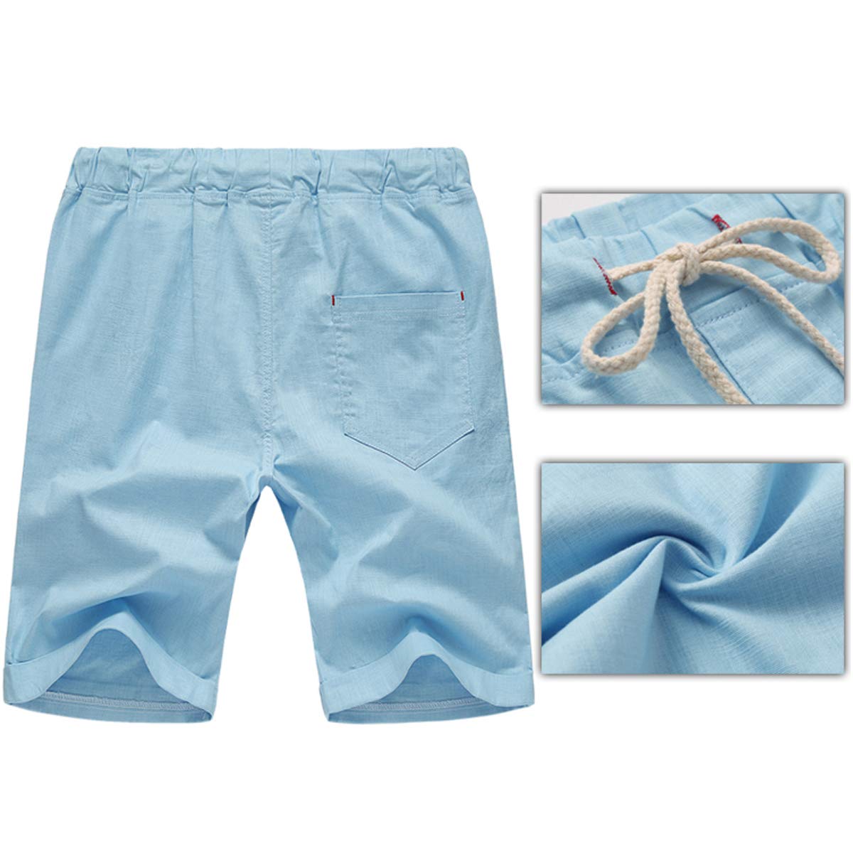Tansozer Pantalones Cortos Hombre Algodon Verano Shorts con Bolsillos