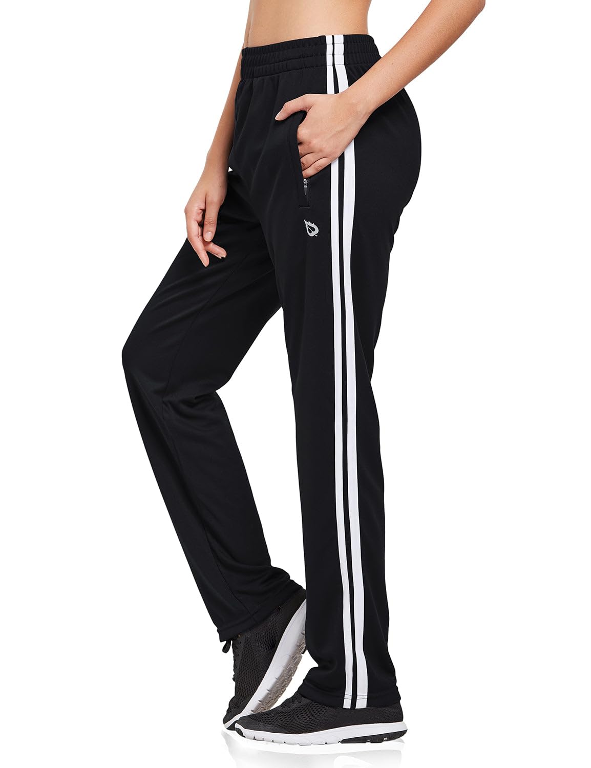 Women's Track Pants Athletic Jogging Sweatpants with Zipper Pockets