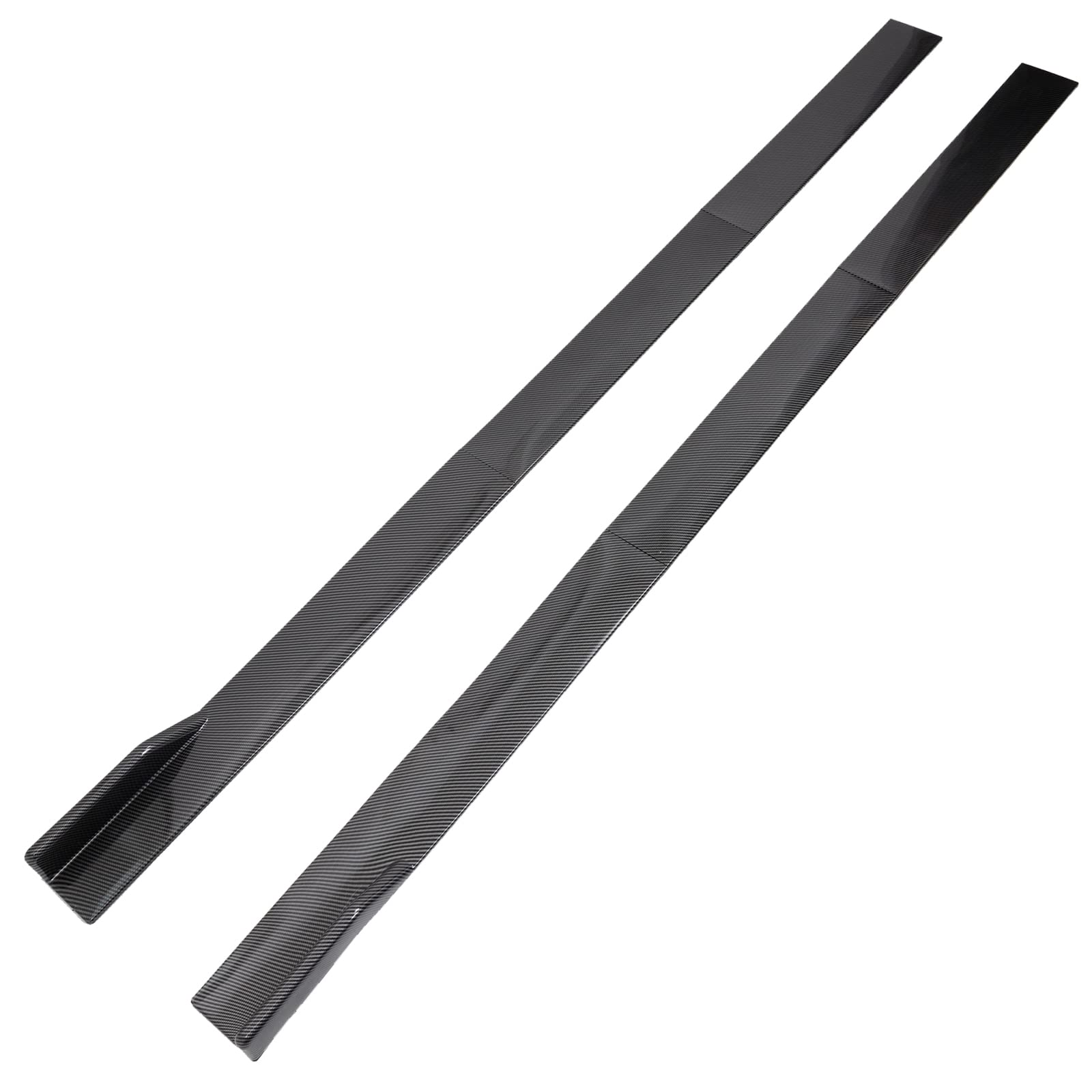 AUTOXBERT 2m Carbon Black Universal Car Side Skirts Extension Rocker ...