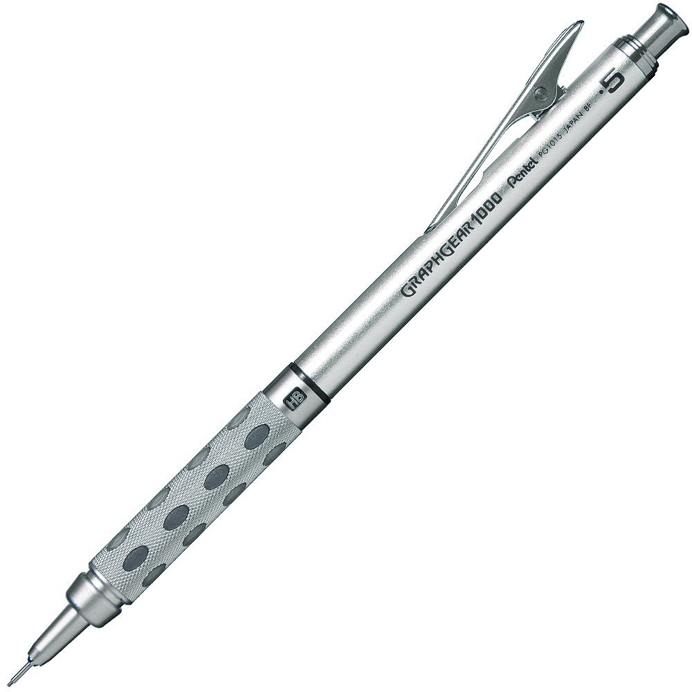 Pentel PG1015 GraphGear 1000 Mechanical Pencil, 0.5 mm, 5 Pieces : Office Products