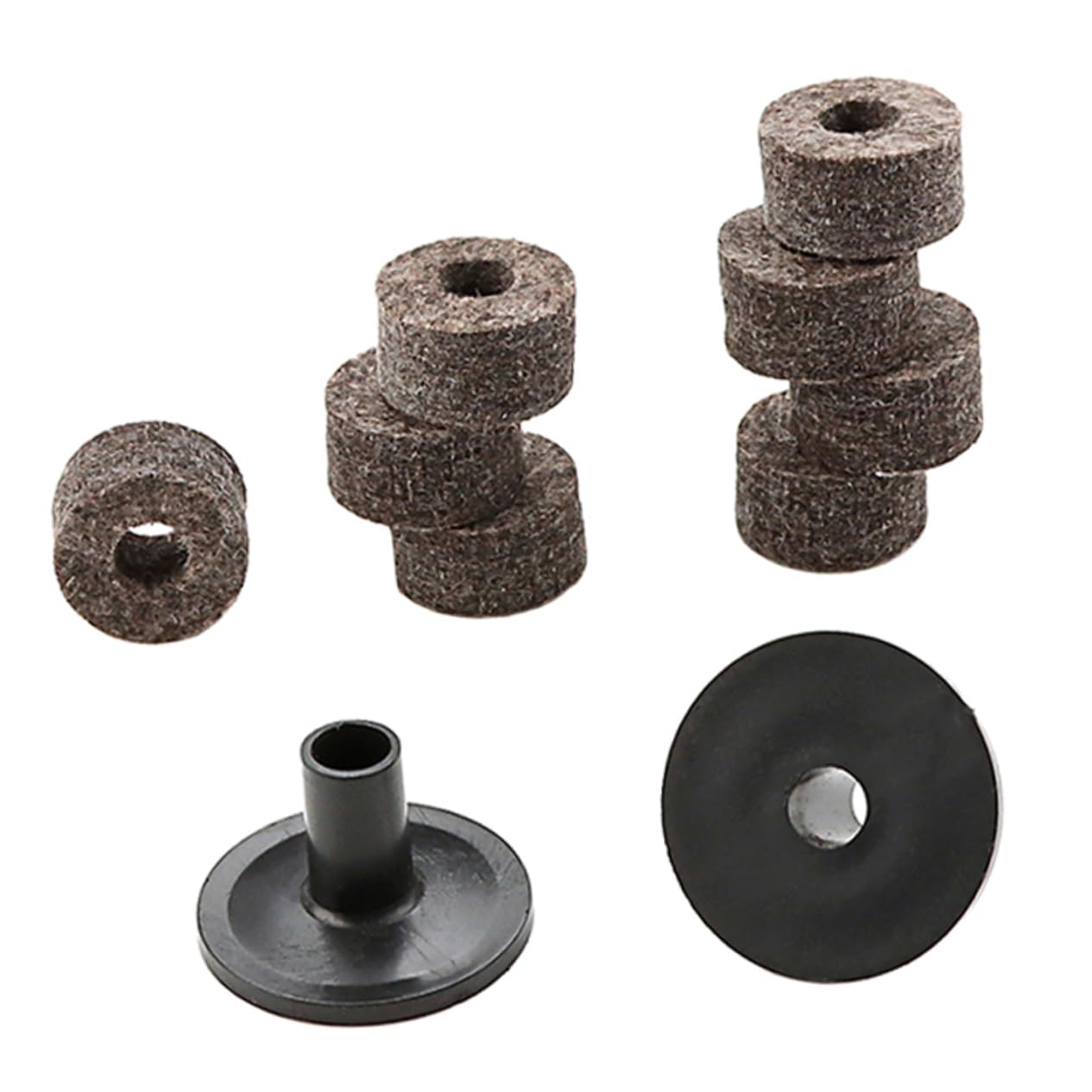 FUNOMOCYA Cymbal Replacement Parts Set Drum Felt Pads 10-in-1 Cymbal Felts Easy Install Protects Cymbals