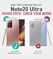 Vista 2 de HONG-AMY Funda para Note 20 Ultra, Galaxy Note 20 Ultra con protector de pantalla de TPU flexible autorreparable 2 unidades, funda de protección