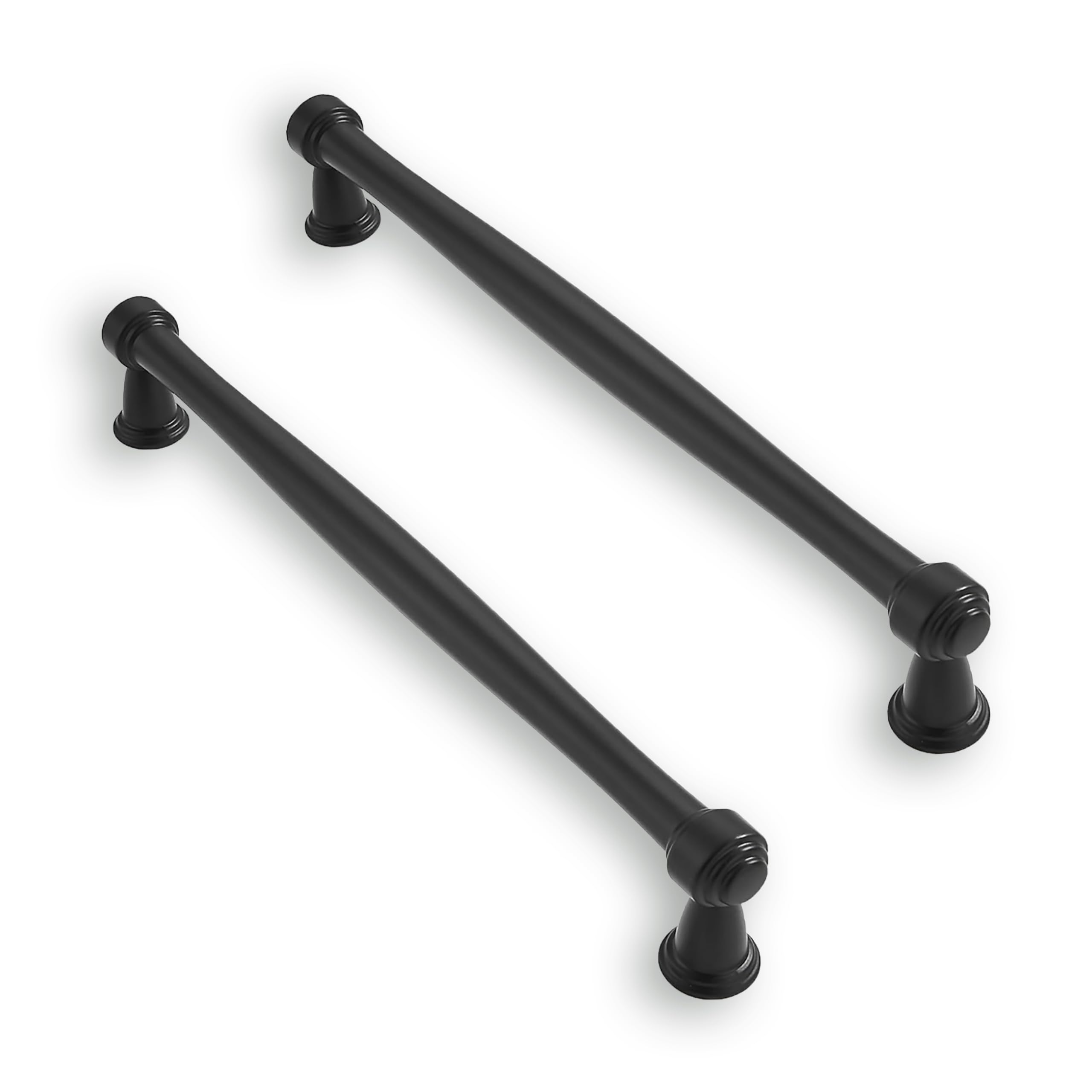 ZAUYX Solid Heavy-Duty 2-Pack 8 Inch Hole Center Matte Black Hardware is Suitable for Kitchens, cabinets, vanities, Bathroom cabinets — image 1