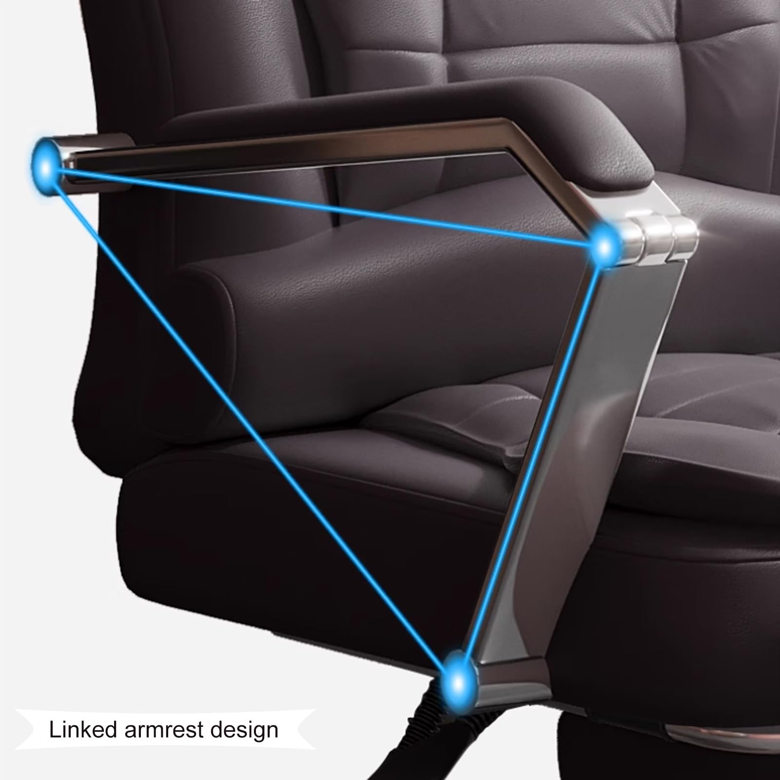 Sedia da gioco ergonomica in pelle PU con braccio regolabile di collegamento supporto lombare sollievo dalla fatica, ideale per casa, ufficio, giochi e sessioni di studio.