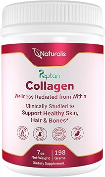 Naturalis Collagen Peptides Powder 7oz | Made with Peptan Collagen, Clinically Studied to Support Healthy Skin, Hair & Bones* | Soy & Gluten Free, Grass-Fed, Non-GMO, Halal, Kosher | Starter Pack