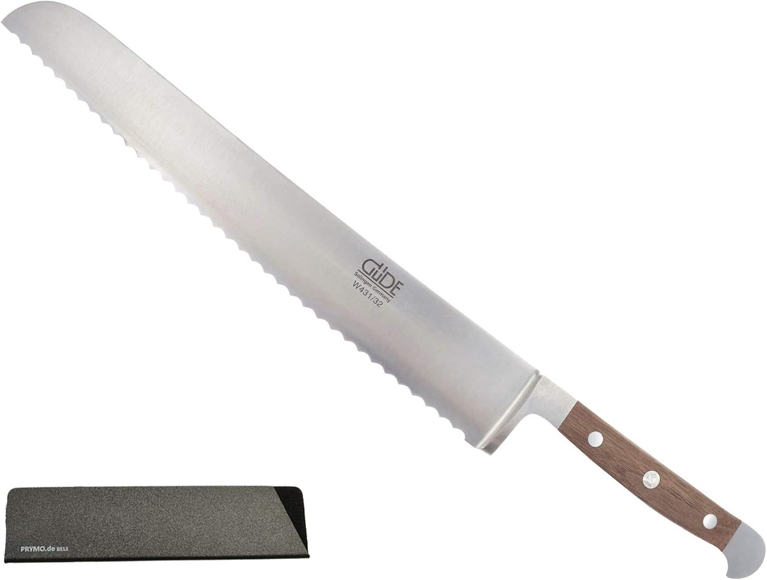 Güde Alpha nóż do chleba orzech włoski W431/32 32 cm kuty nierdzewna piła do chleba