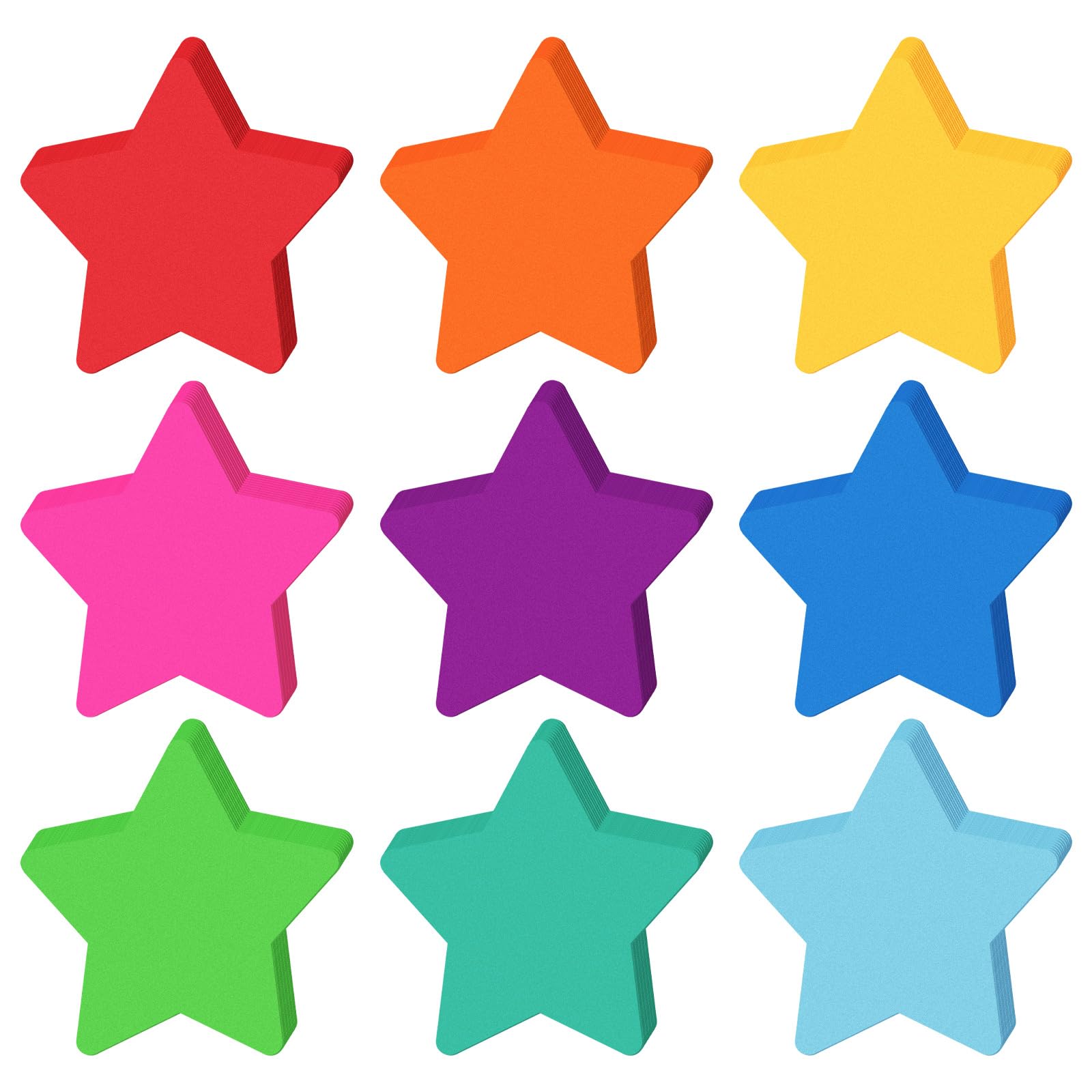 Kisston 360 Pcs Star Cutouts Paper 3.9 Inch Assorted Colors Star Die Cuts Classroom Bulletin Board Decorations Star Shaped Card Stock for DIY Projects Craft School Wall Decor