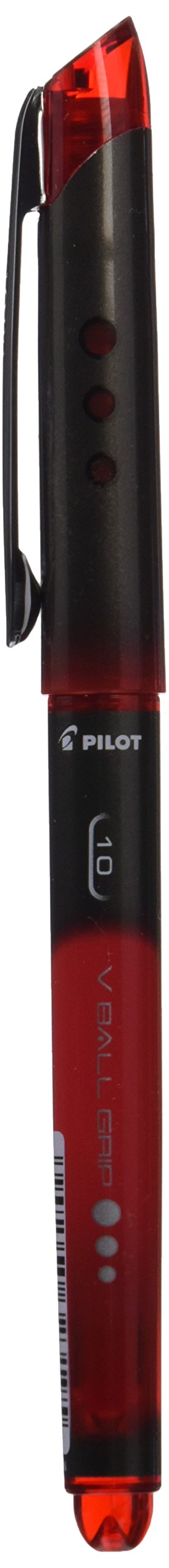 Pilot Vball 10 Grip Liquid Ink Rollerball 1.0 mm Tip (Box of 12) - Red