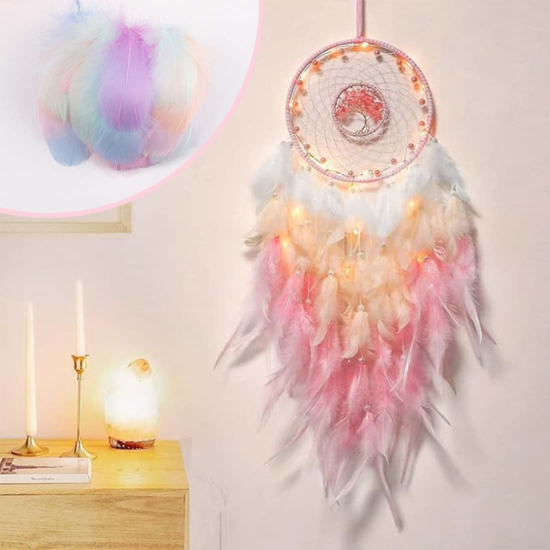 Piume Artigianato 500 Pezzi Piume Colorate Carnevale JCUGSBS Set Da 50 Piume Colorate Per Fai Da Te - Decorazioni Per Orecchini, Matrimoni E Artigianato Materiale Creativo Scuola Acchiappa Sogni