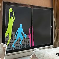 Vista 14 de Película de privacidad para ventana, color blanco y negro, calcomanías para ventanas manchadas, adhesivo estático para ventana, calcomanía