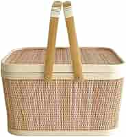 Amazon｜竹ピクニックバスケット picnic basket ナチュラル M