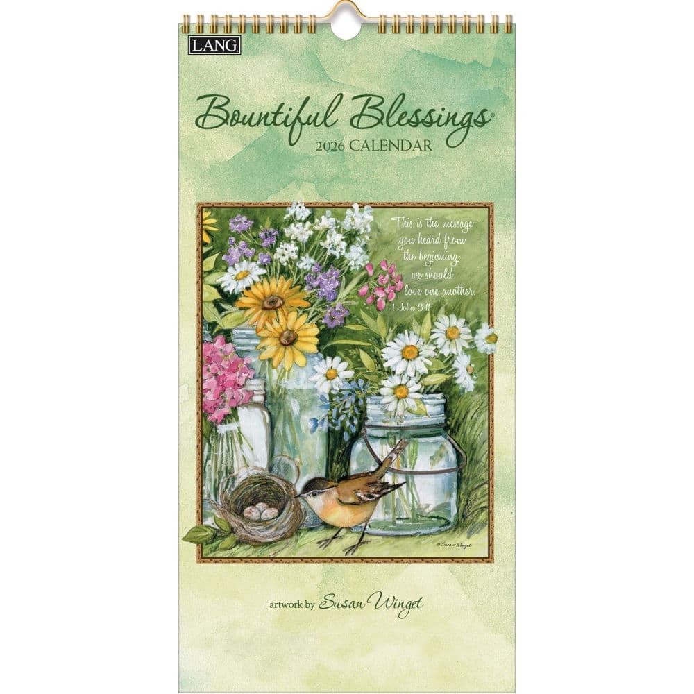 Lang, Bountiful Blessings - Calendario de pared vertical 2026