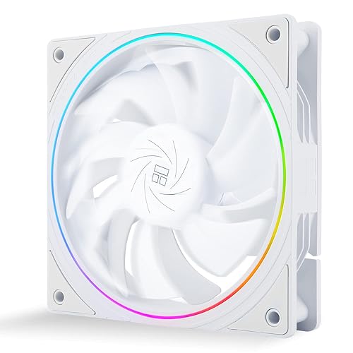 Thermalright Ventilador de CPU TL-S12W de 4.724 in, ventilador de carcasa ARGB, apertura delgada ARGB, ventilador silencioso de computadora con