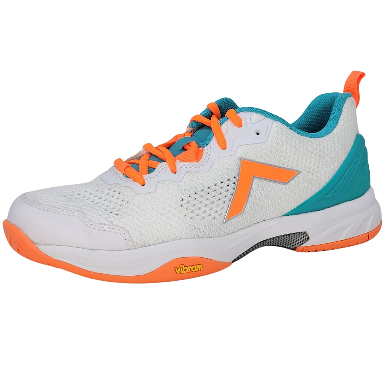 Men's Velocity V Pickleball Shoe (White/Green), White/Aqua/Orange, 7.5