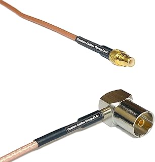0.5 feet RG316 SMC Male to DVB Pal Female Angle RF Pigtail Coaxial Cable