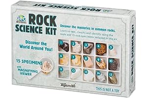 STEM Toy Rock Science Kit: Dig, Discover, Identify 15 Real Minerals, Rocks, Gems