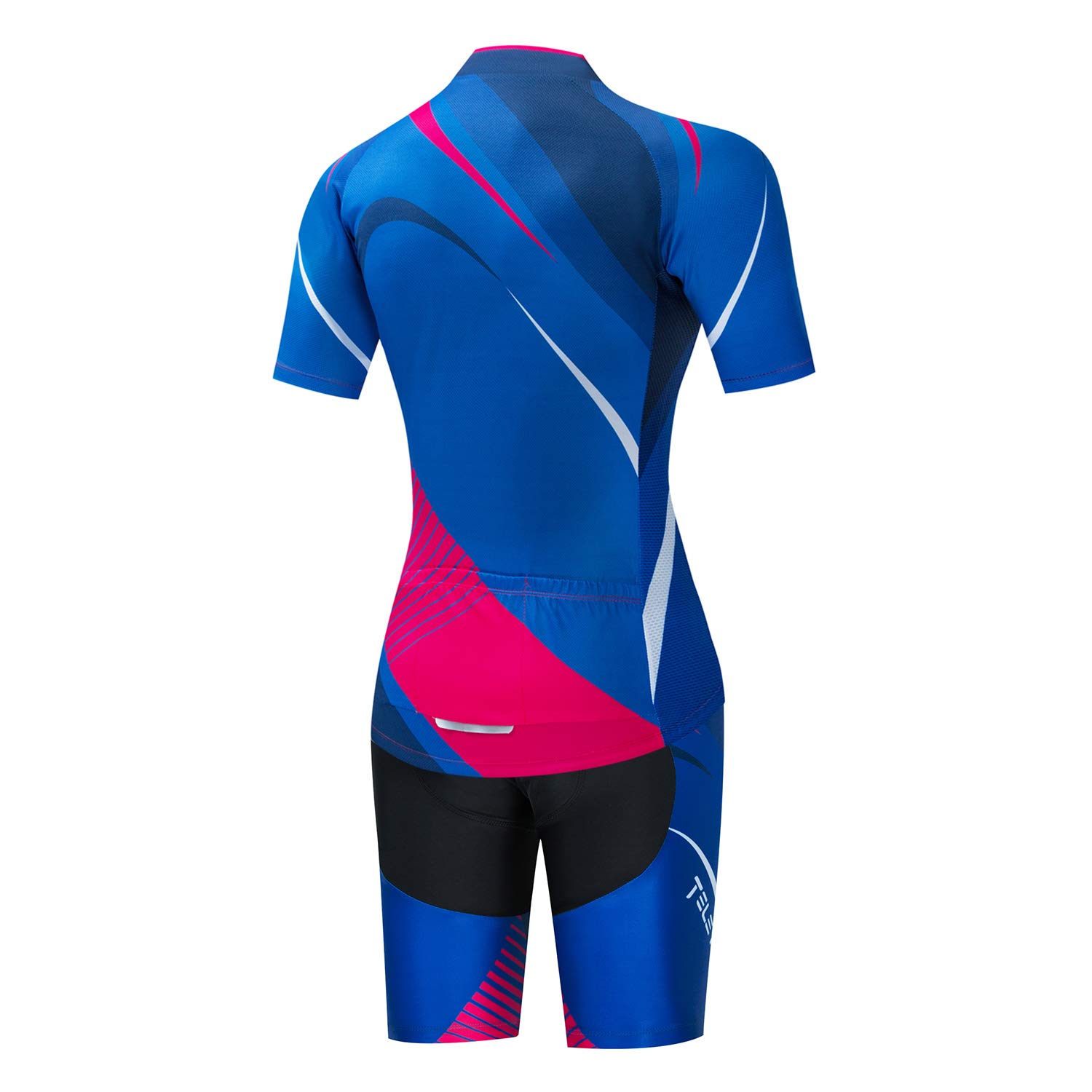 JPOJPO Damen Fahrradtrikot, kurzärmelig, reflektierendes Fahrrad-Shorts-Set