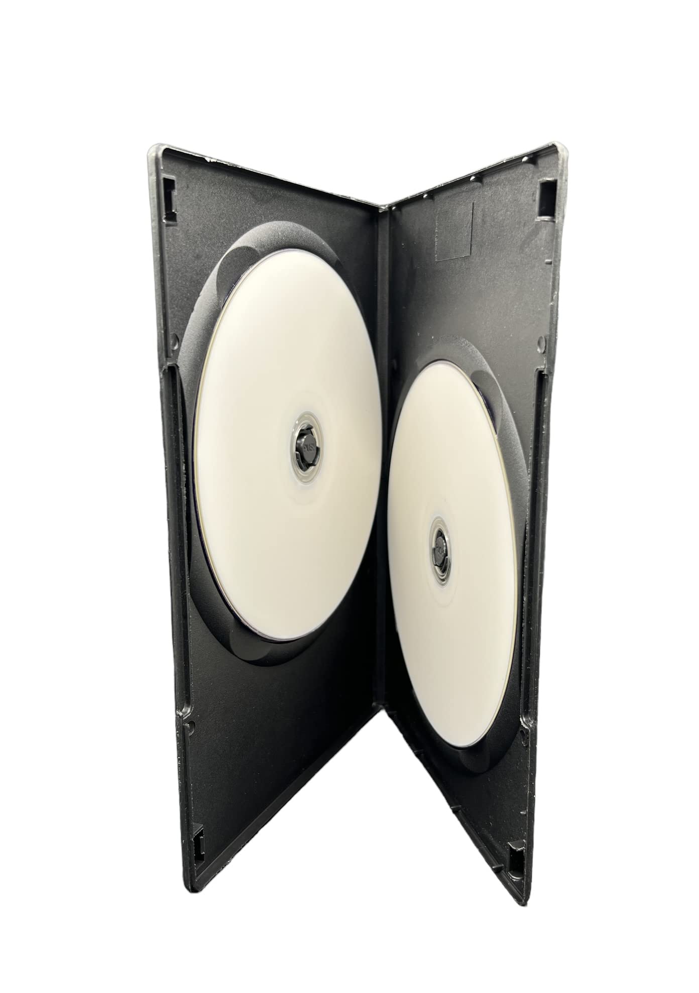 100 X Double DVD/CD/Blu-Ray tranche 7 mm Noir par Dragon Trading®