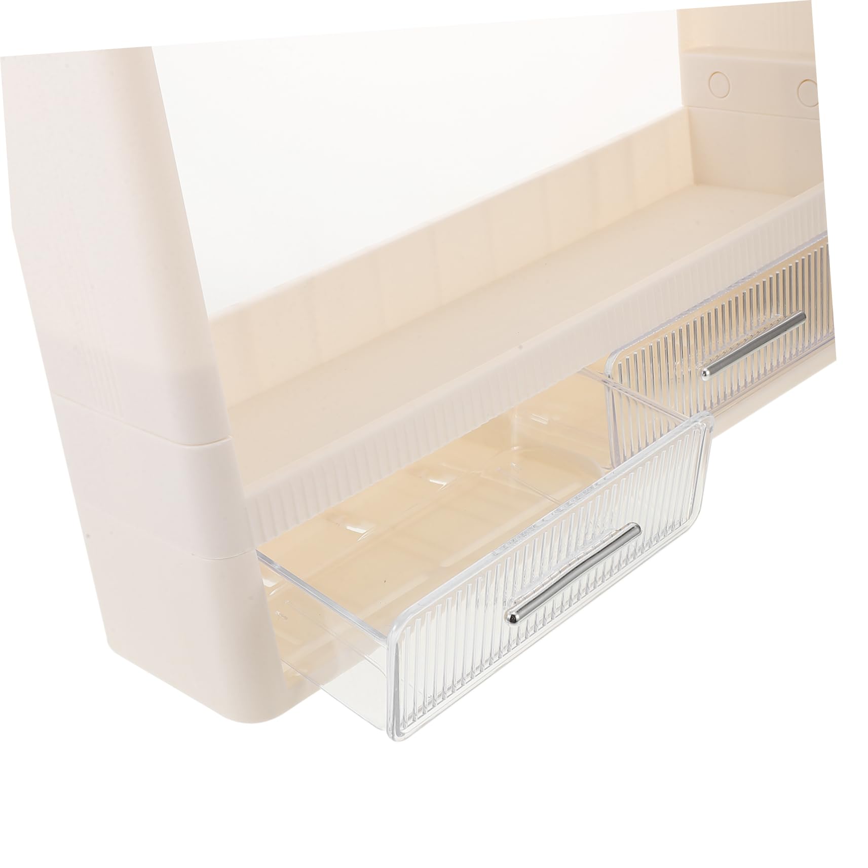 COLLBATH Organizer Przypraw Do Ścianę z Piętrowym Regałem i Szufladą Wielofunkcyjny Stojak Do Przechowywania Przypraw z Haczykami Łatwy Montaż Wiercenia Oszczędność Miejsca Małej