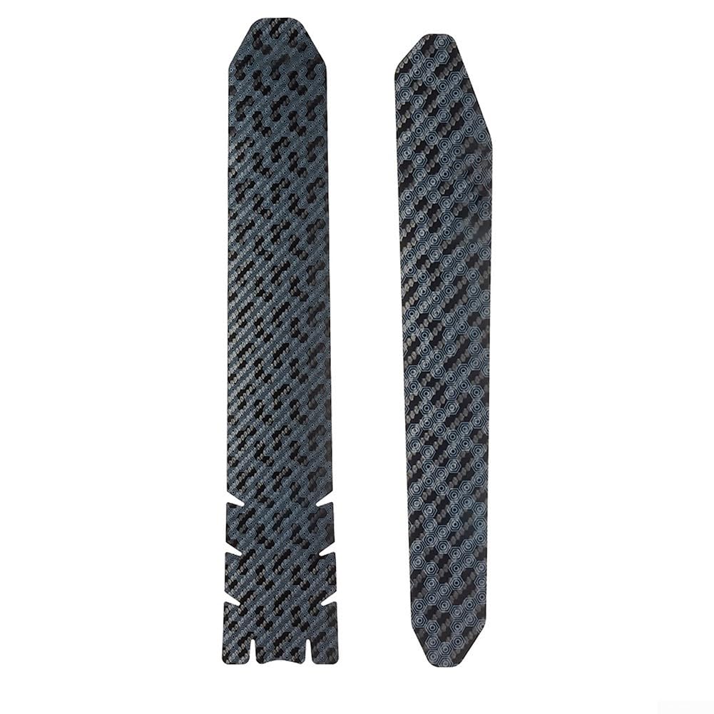 Yhenlovtt Bike Frame Protector, Carbon Fiber Look PU Sticker, Scratch Guard for Bicycle Down Tube and Chainstay, Black(Leopard print)