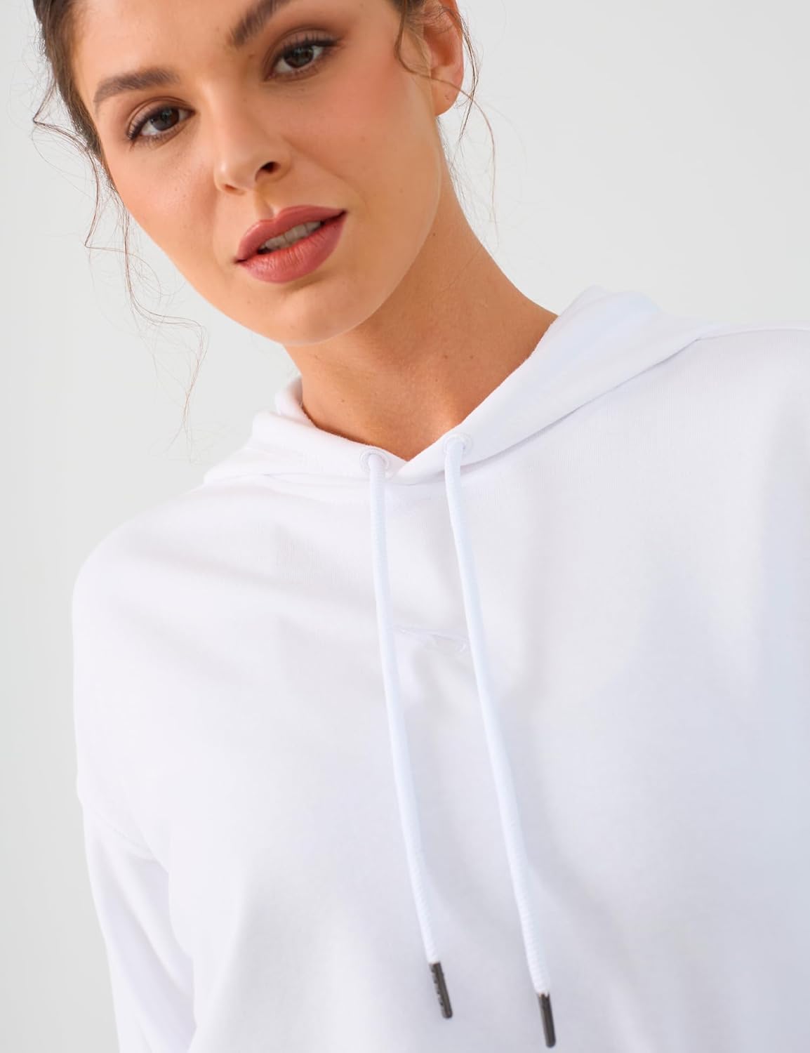 DITOK Womens Cropped Hoodie Sweatshirt Oversize Long Sleeve Loose Hoodies Ladies Drop Shoulder Pullover Casual Athletic - Image 3