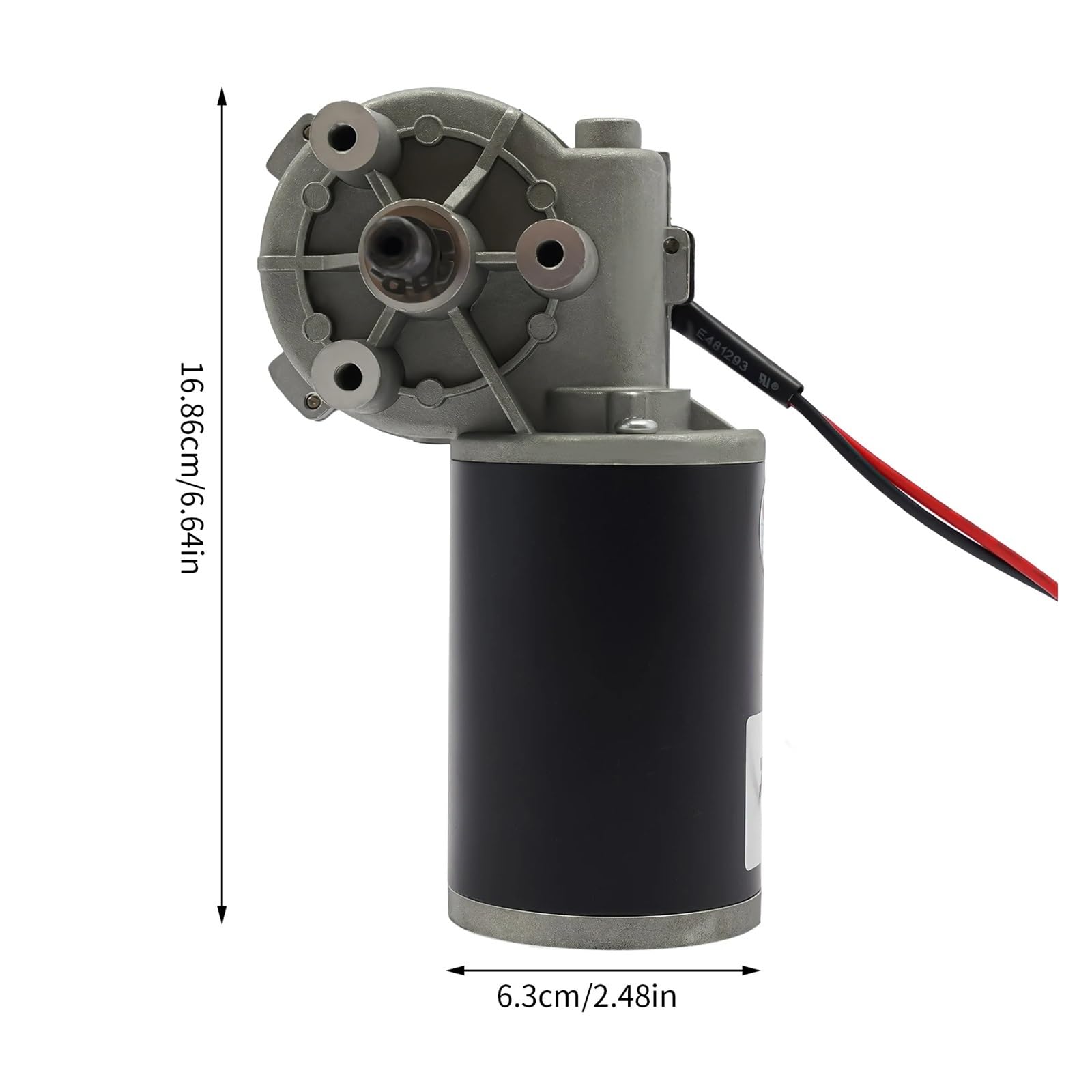 Spindelmotor, 12 V/24 V Gleichstrom-Getriebemotor, 60 W, Schneckengetriebe, 220 U/min, kompakter und leichter Mini-Metallmotor(60V)