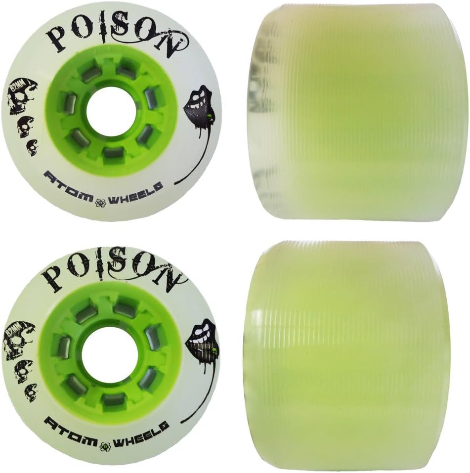 Atom Skates Poison Wheels Indoor/Outdoor/Slick Surfaces 62x38 & 62x44