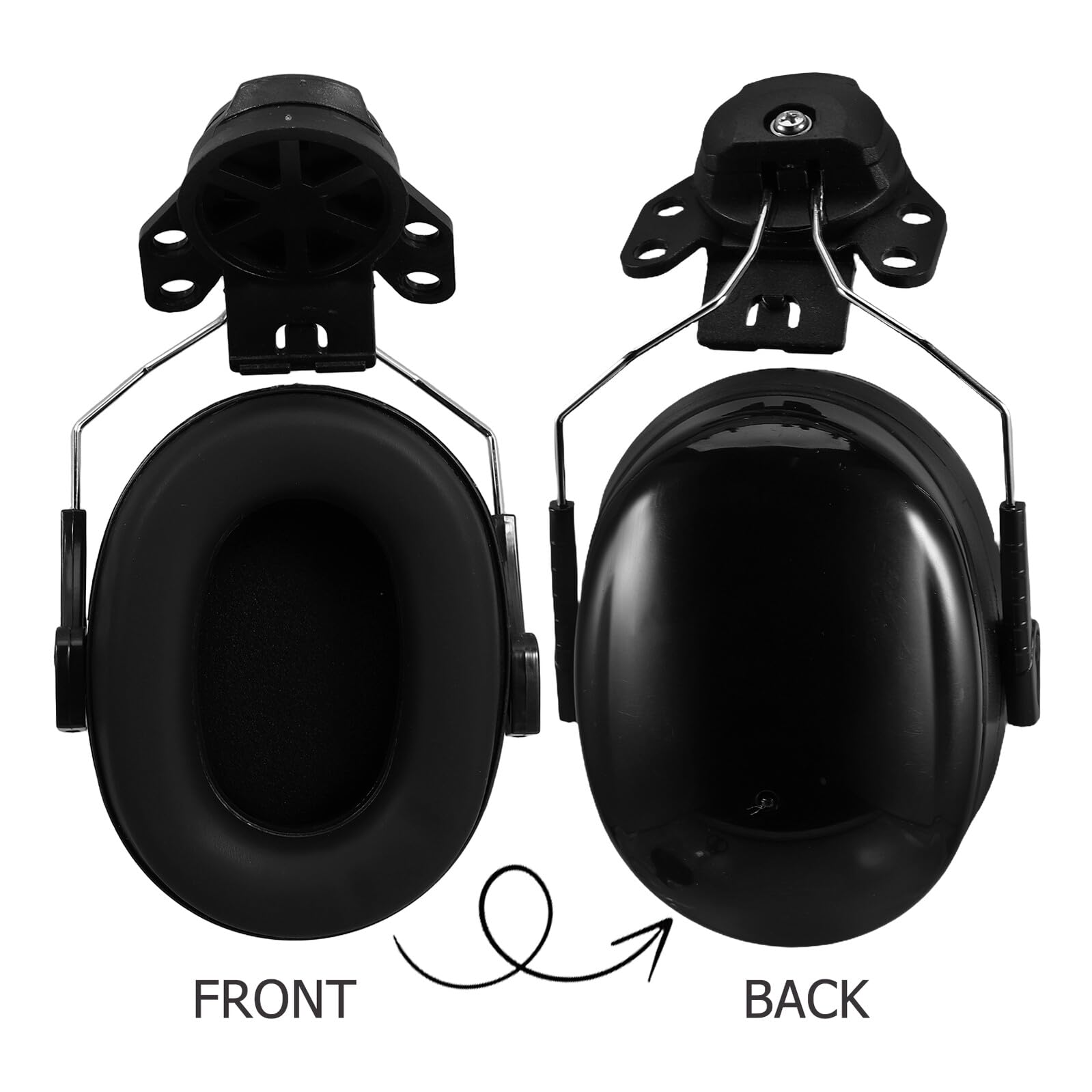 Mikinona Protector Auditivo Casco Seguridad Industrial con Orejeras Antiruido Ajustables Diseño Ligero Abs para Adultos y Aislamiento Acústico Duradero para Construcción y Fábrica