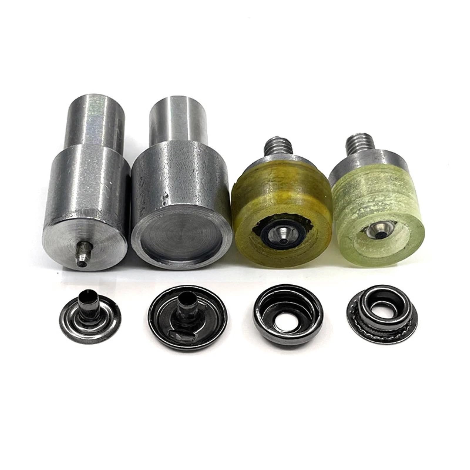Snap Fasteners Botón Die Molde especial for máquina de botones (12 mm) | Moldes a presión for botones de cierres a presión, 12,5/15mm(50 sets and molds-01,12.5mm)