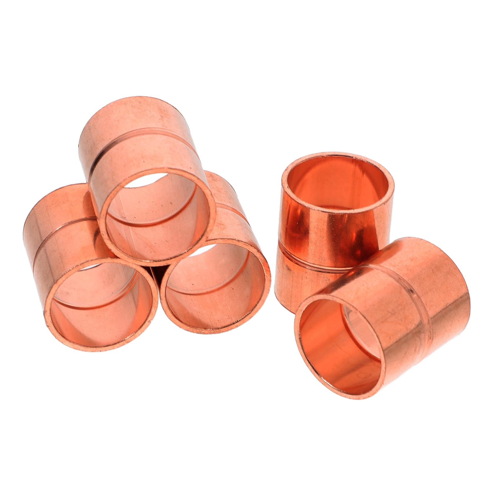 CIYODO Copper Straight Coupling Fittings 5pcs Plumbing Connectors Crimping Tool Brass Coupling Systems