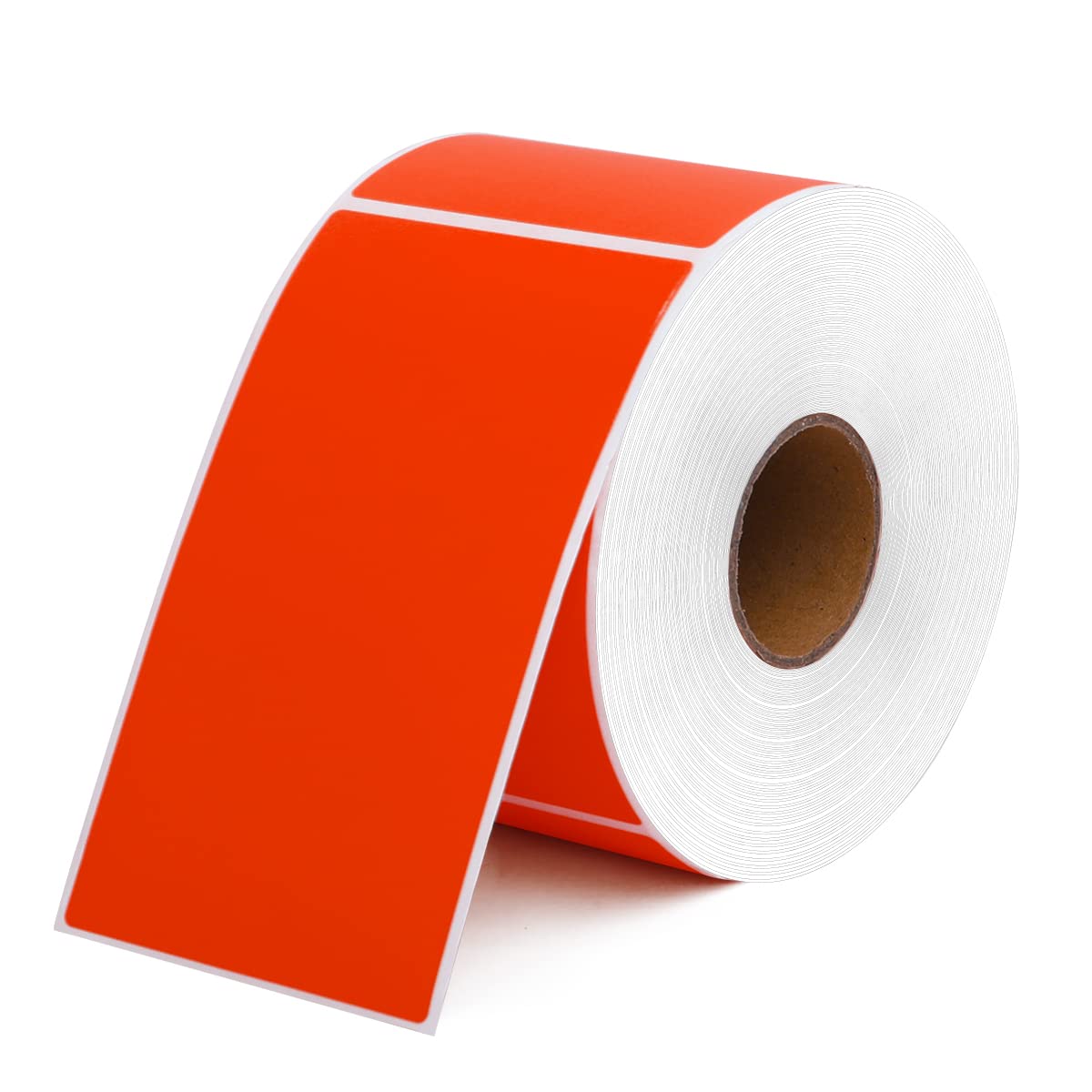 PARLAIM 5 adesivi rettangolari permanenti per codifica a colori, 500 etichette quadrate per inventario in movimento per scatola dispenser (rosso fluorescente)