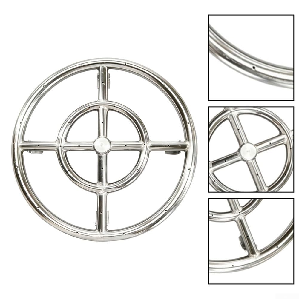 Edelstahl Gasfeuerring 30.5 cm Edelstahl Gasfeuer