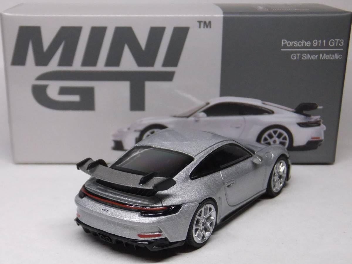 MINI GT Porsche 911 GT3 GT Silver 2個セット MINI GT 1:64 Porsche 911 (992) GT3 GT Silver Metallic LHD