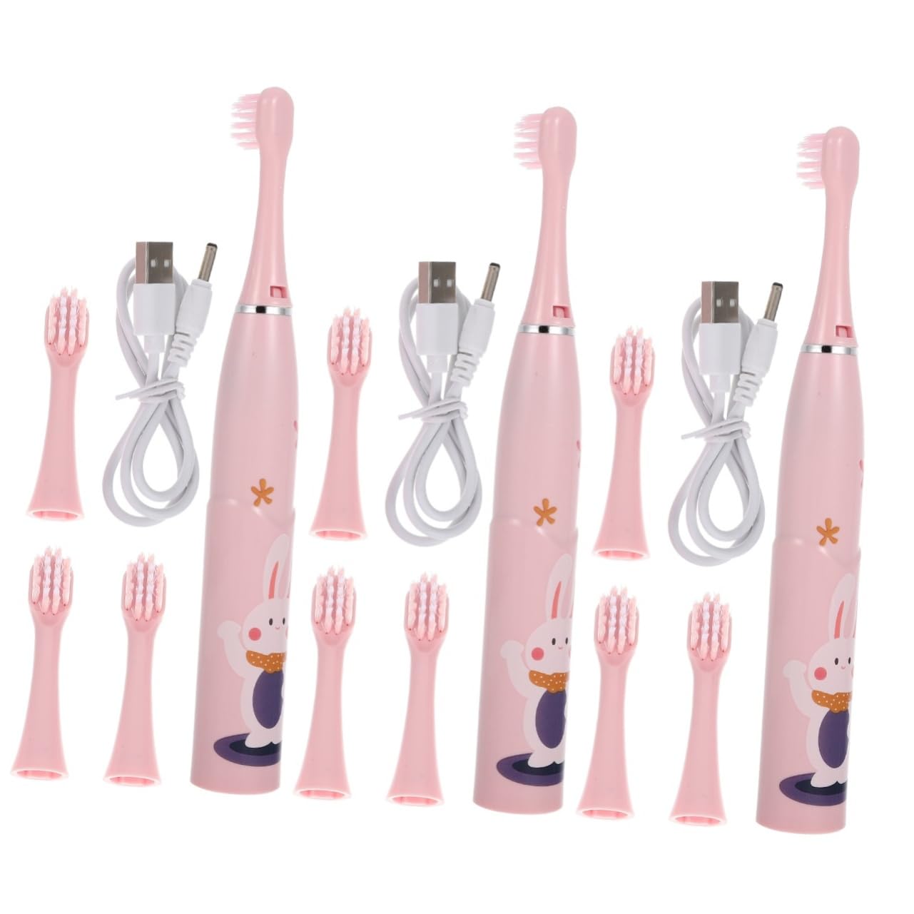 3 Ensembles Brosse à Dents Électrique Pour Enfants Brosse à Dents Enfant Dessin Animé Brosses à Dents Enfants Électriques Gencive Fonderie Fibre Superfine Produits Pour