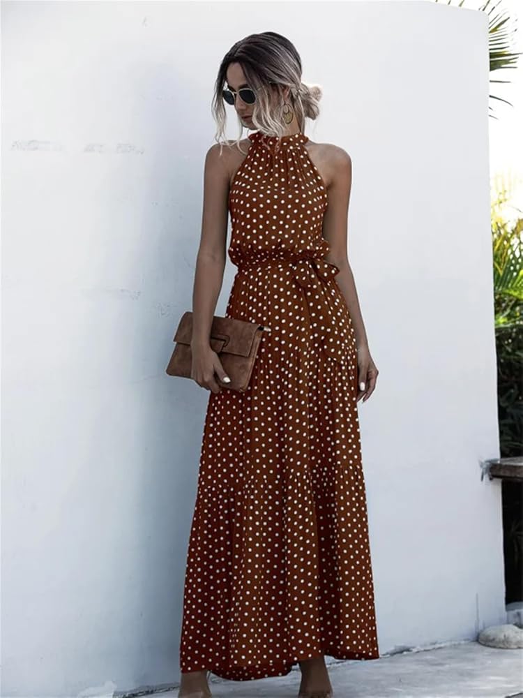 【LOULOUSEOUL】Dot Halter Dress (Light Khaki) LOULOU DRESS – LiiLU