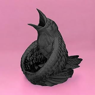 Enchanting Raven Dice Tower for RPG Enthusiasts, Perfect Dungeons and Dragons Accessory, Ideal DND, Crow, Bird, Gothic D&D Dice Rollers & Gifts, Warhammer, Fantasy Gaming, Tabletop (Black)