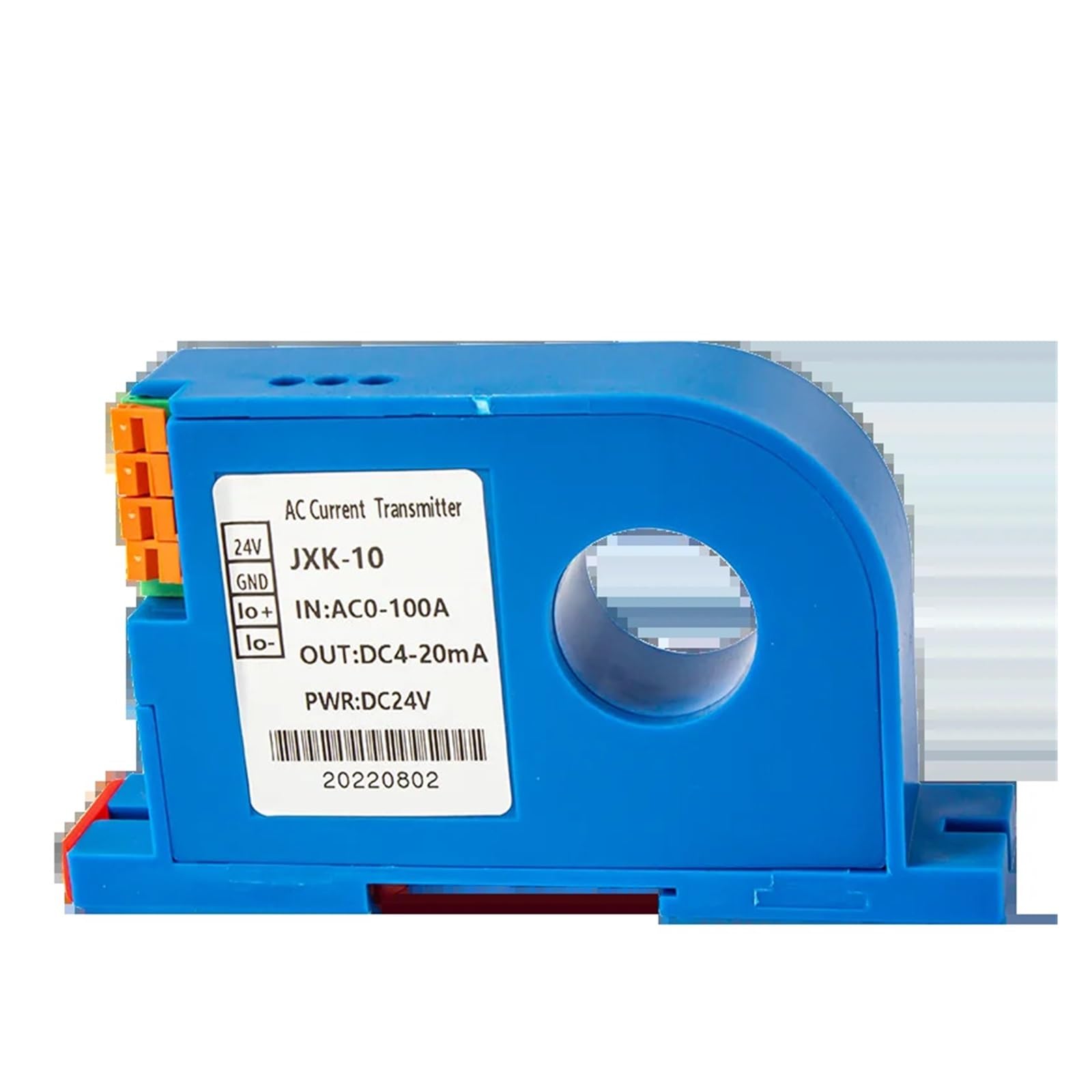 Transductor de presión Transmisor transductor amperios Corriente CC 10A 20A 30A 50A 1000A Entrada del Sensor Hall Convertidor Salida 4-20 mA Potencia 24 V(0-100A,4-20MA Output-DC Input)