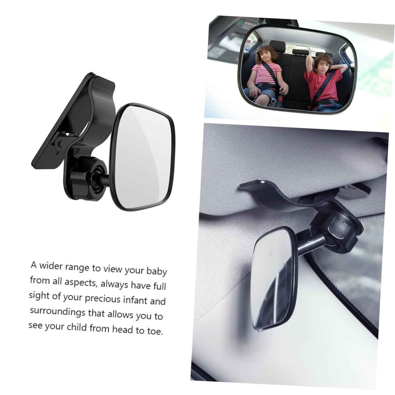 SOLUSTRE 3piezas Espejo De Seguridad Para Bebés Auto Espejo Retrovisor Para Asientos Traseros Accesorio Práctico y Duradero Visibilidad Completa Entorno