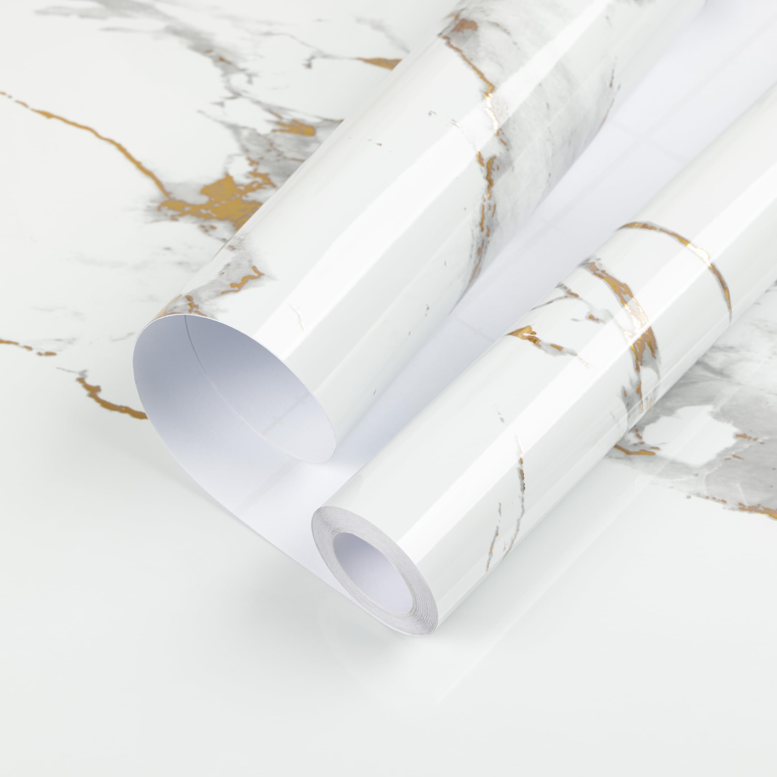 Hode White Marble Sticky Back Plastic Vinyl Wrap Self Adhesive Wallpaper