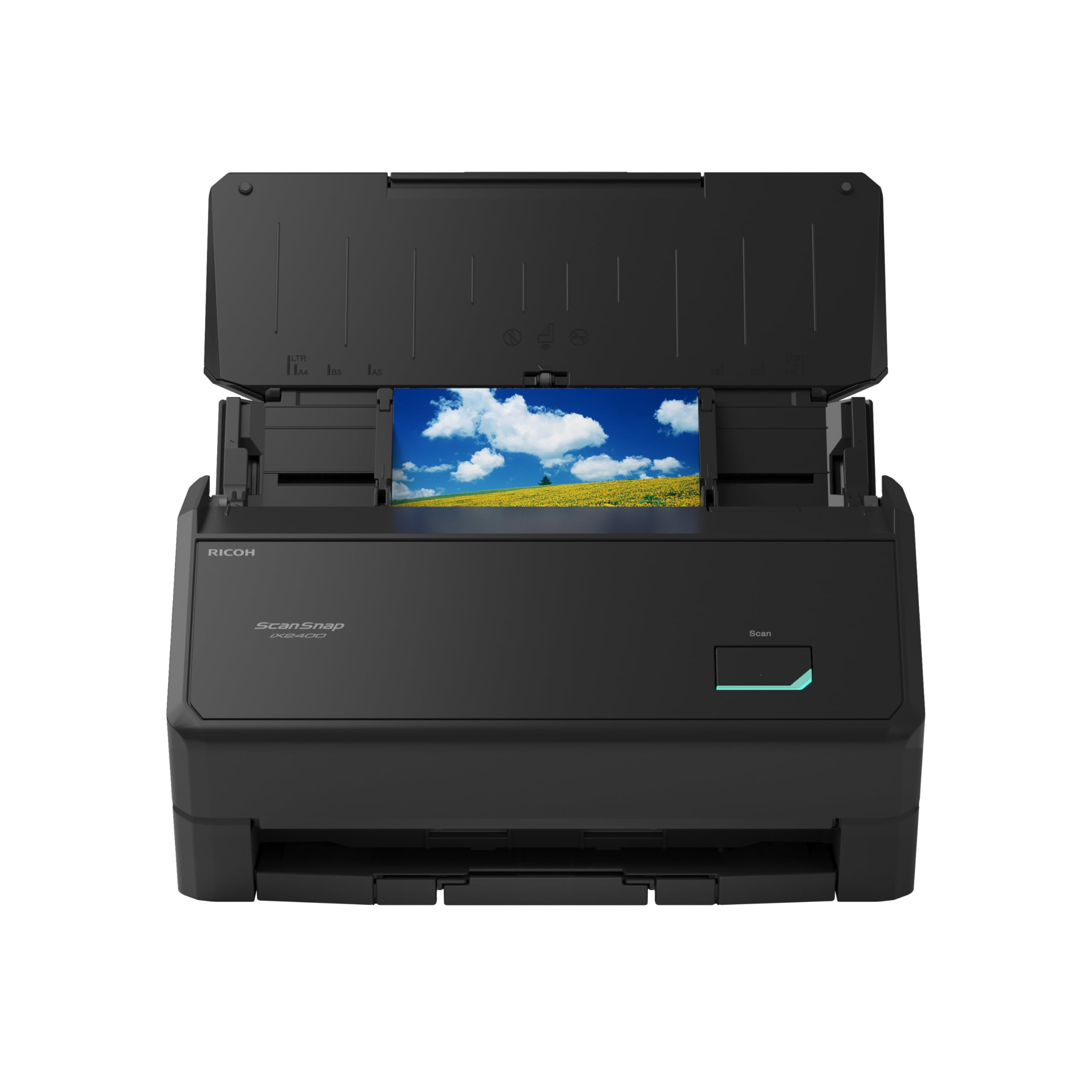 Ricoh ScanSnap iX2400 Dokumentenscanner A4 Duplex Touch-Screen USB3.2 Desktop-Scanner (45 S/min / 90 B/min) mit ADF Schwarz