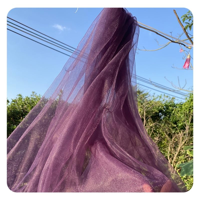 Tissu en tulle organza violet 10m pour décorer sans s'effilocher