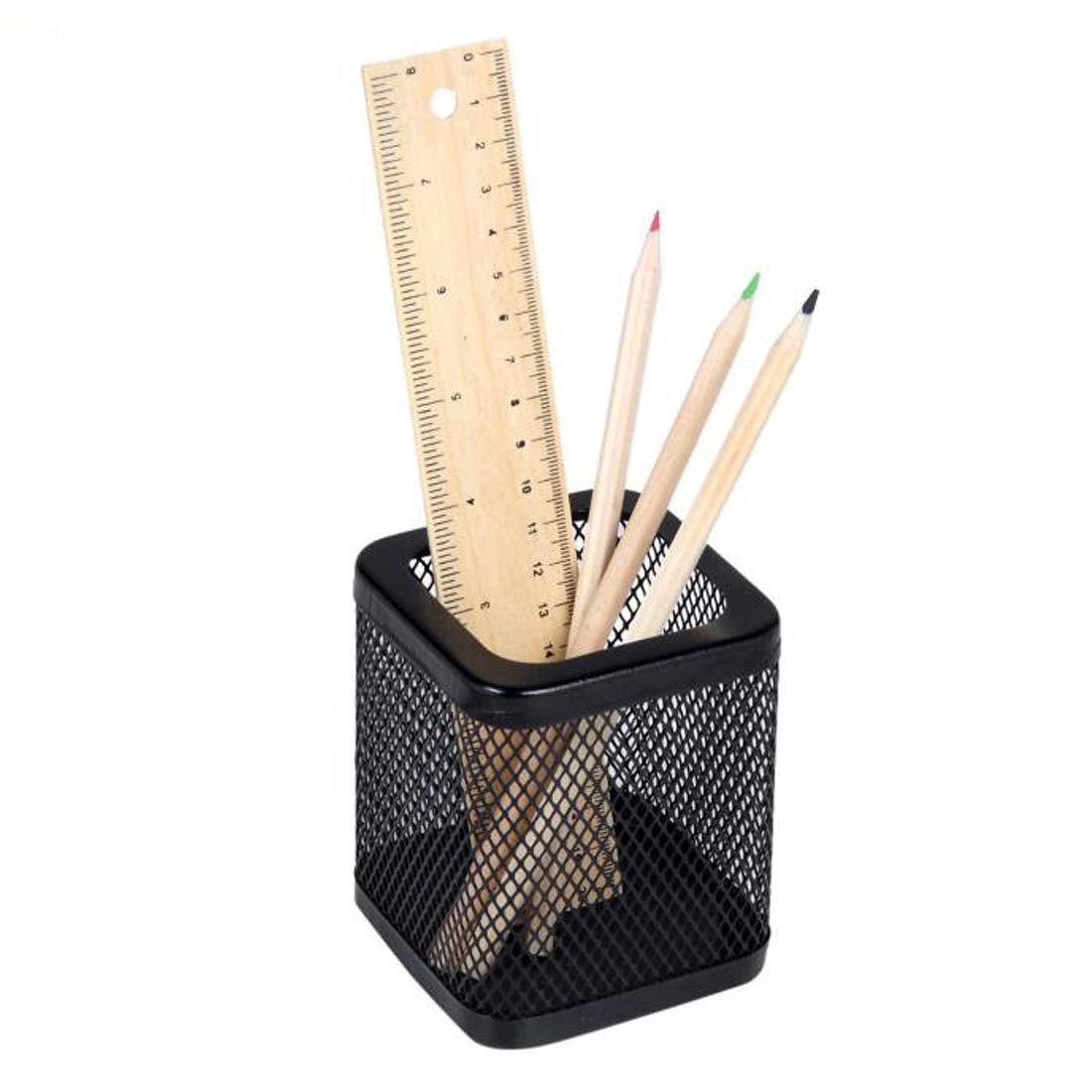 Panku Standard Mesh Iron Pen Stand,Pencil Stand,Pen Holders,Pencil Holder for Office Table/Study Table/Office Desk/Office Stationery/Study Material Black Pack of 3 3