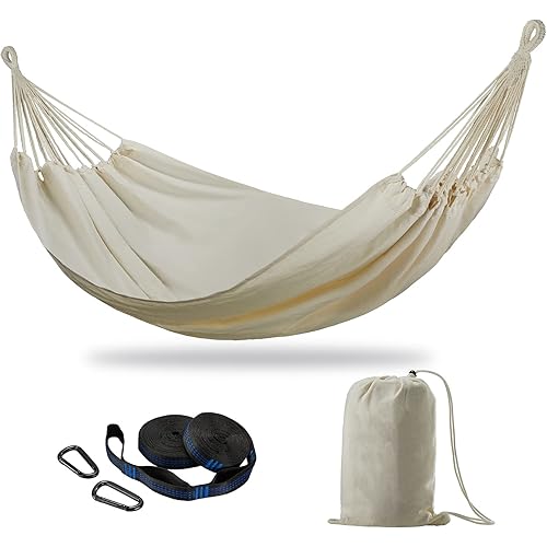 CHULIM Brazilian Double Hammock with Tree Straps,Extra Large 240x160cm,2 Persons Hammock for Backyard Patio Outdoor and Indoor,450lbs Weight Capacity,Soft Woven Cotton Fabric