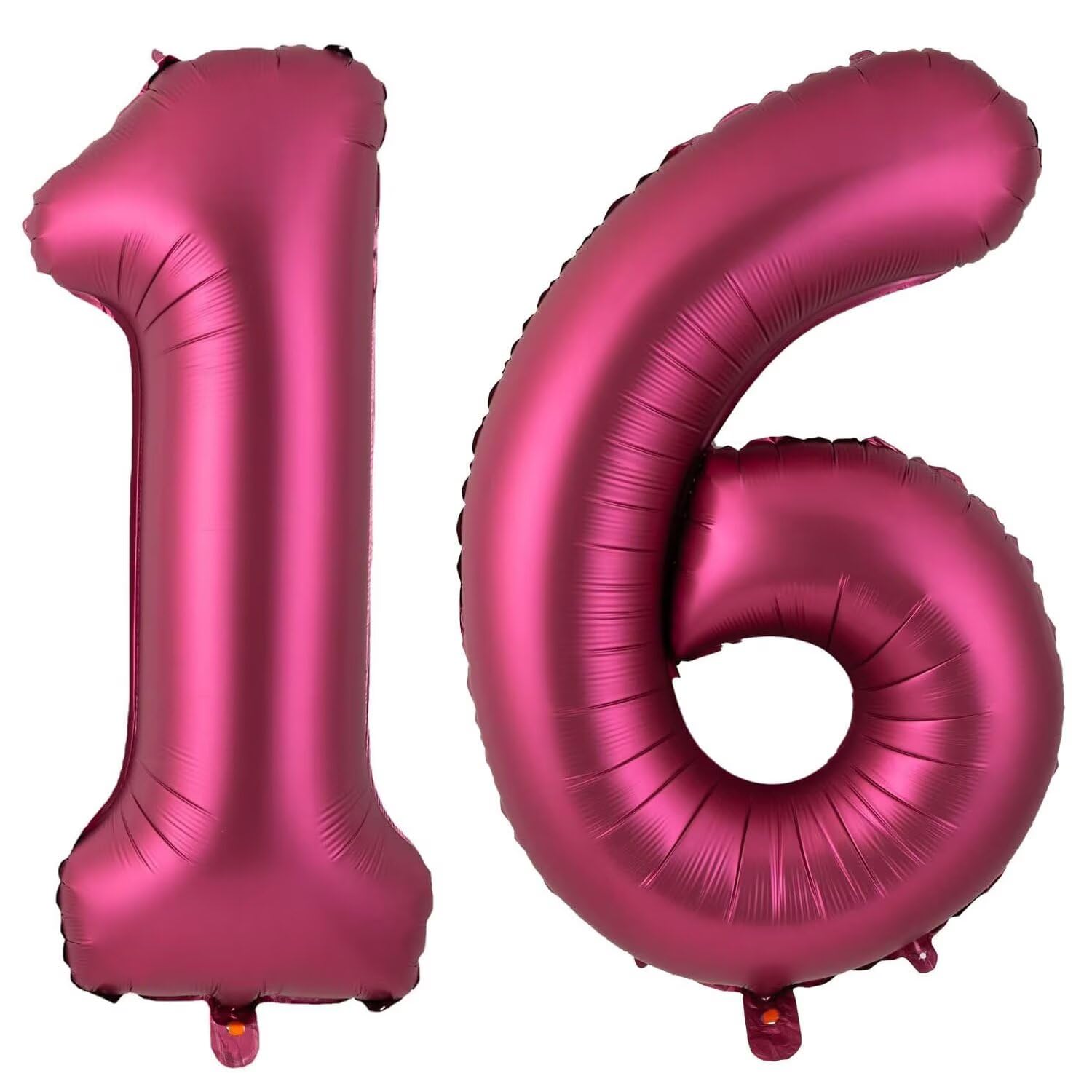 40 Inch Burgundy 16 Balloon, Wine Red Number 16 Balloons, Burgundy Large Foil Number 61 Balloons, Birthday Wedding Anniversary Baby Show Party Decoration — image 1