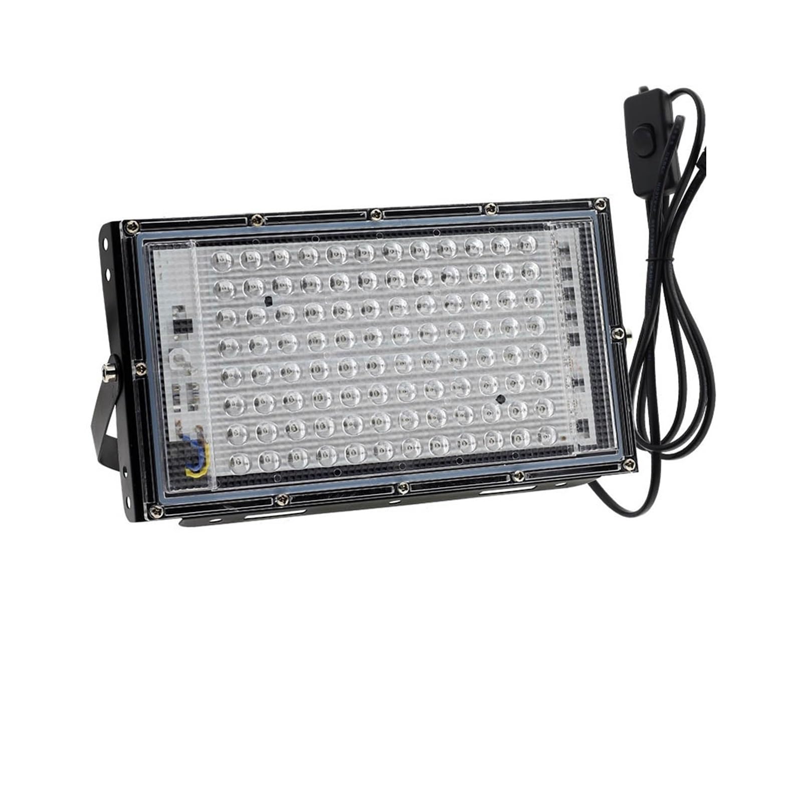 JOLIANE Outdoor UV Led Black Light 100W 200W 300W Waterproof Sta Dance Ultraviolet Blacklight Flood Light for Glow in The Party Decor(100W with Plug)