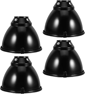 2 Juegos De Cubiertas De Aluminio Para Lámpara De Calor Protector De Luz Para Reptiles Protector De Luz Para Reptiles Cubierta De Lámpara De Calor Para Color Negro
